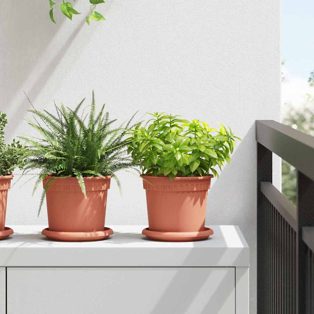 Apvalus gėlių vazonas 6 pcs Raudona plyta Ø 15 x 12 cm
