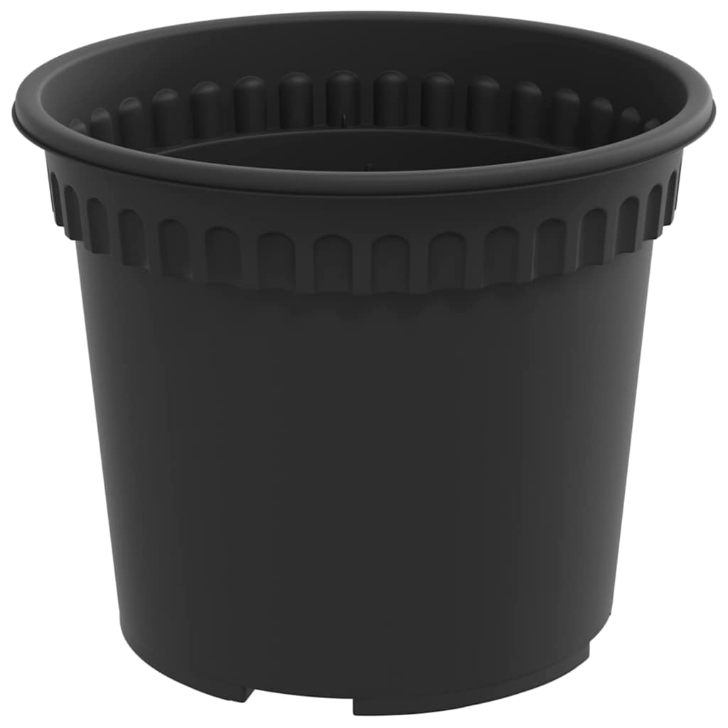 Apvalus gėlių vazonas 6 pcs Juoda Ø 12,5 x 10 cm Plastmasė