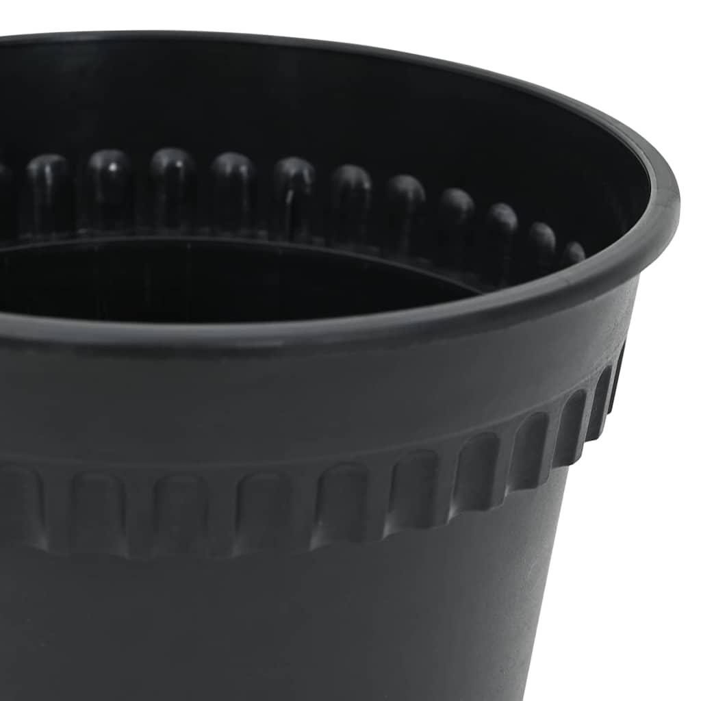 Apvalus gėlių vazonas 6 pcs Juoda Ø 19 x 16 cm Plastmasė