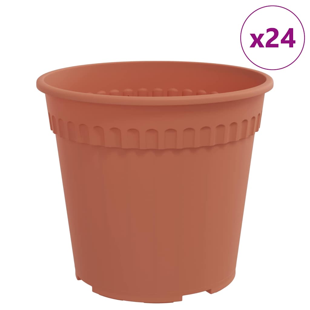Apvalus gėlių vazonas 24 pcs Raudona plyta Ø 19 x 16 cm