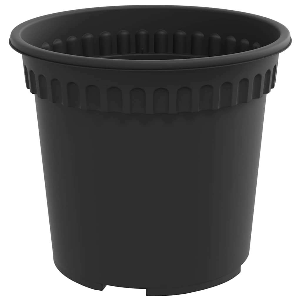 Apvalus gėlių vazonas 24 pcs Juoda Ø 15 x 12 cm Plastmasė