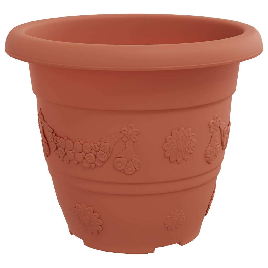 Apvalus gėlių vazonas 6 pcs Raudona plyta Ø 26 x 21.5 cm