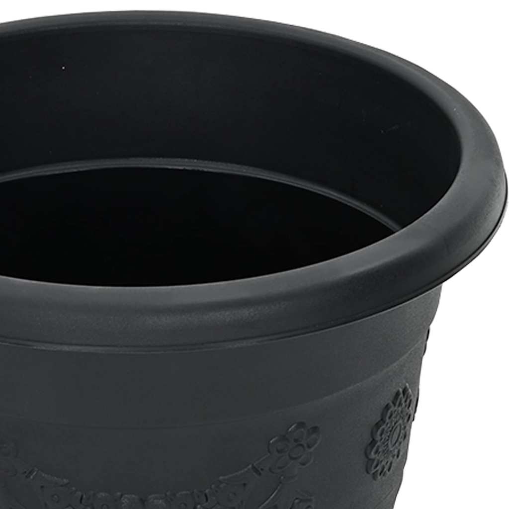 Apvalus gėlių vazonas 6 pcs Juoda Ø 26 x 21.5 cm Plastmasė