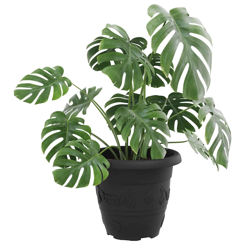 Apvalus gėlių vazonas 6 pcs Juoda Ø 26 x 21.5 cm Plastmasė