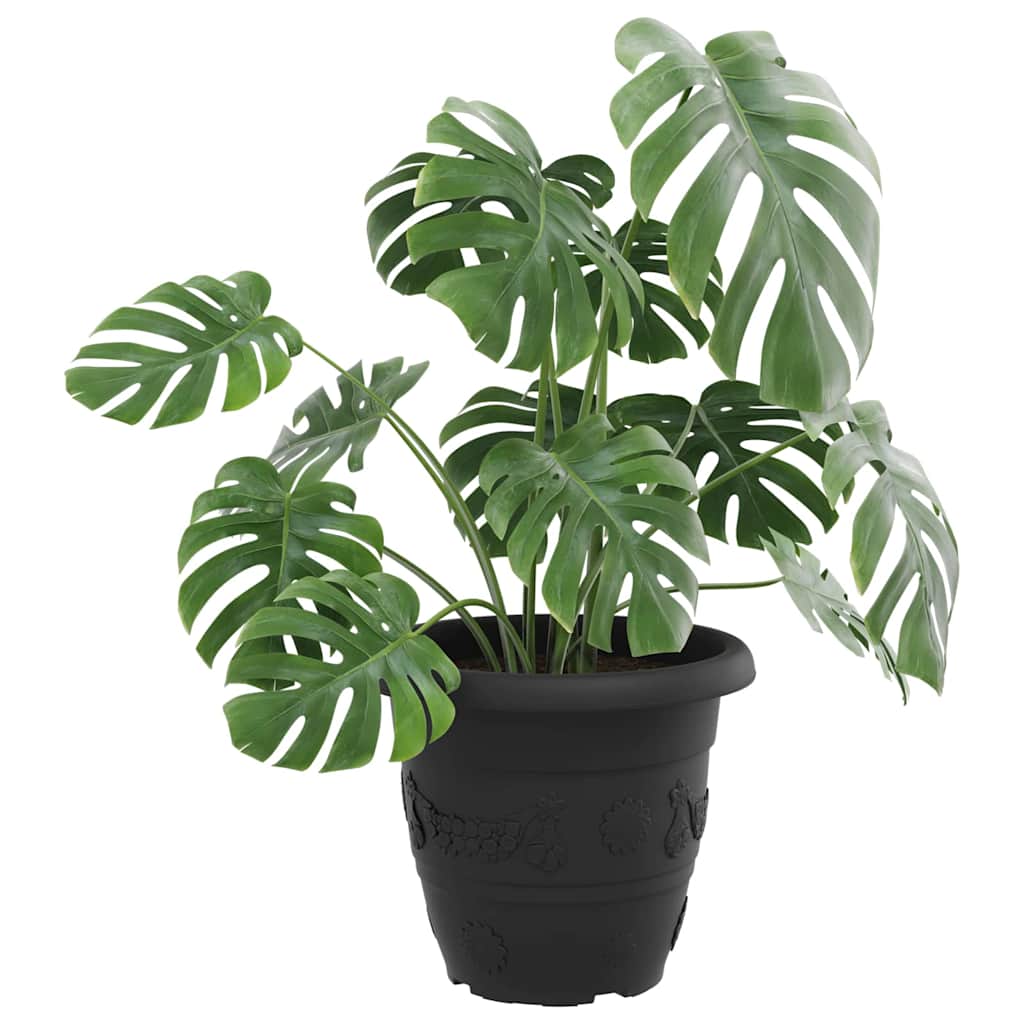 Apvalus gėlių vazonas 24 pcs Juoda Ø 26 x 21.5 cm Plastmasė