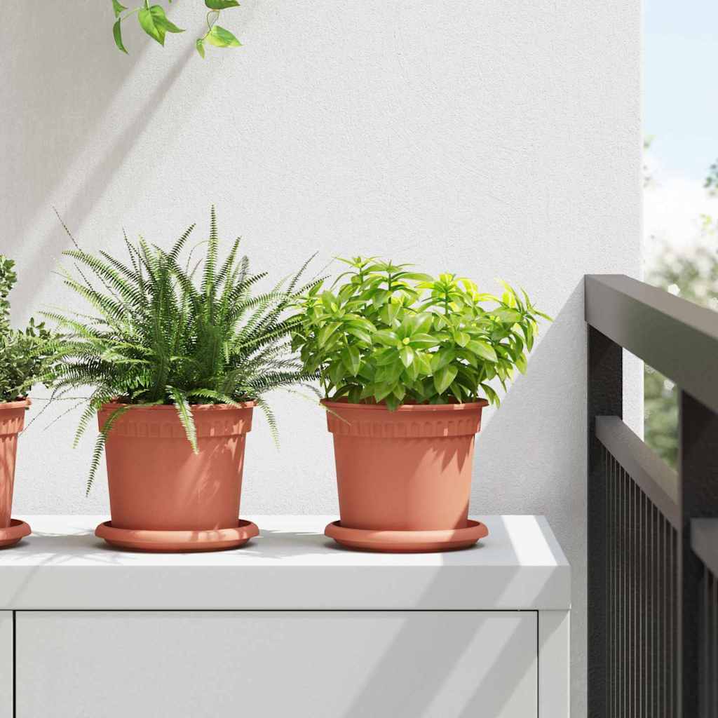 Apvalus gėlių padėklas 6 pcs Raudona plyta Ø 14 x 2 cm