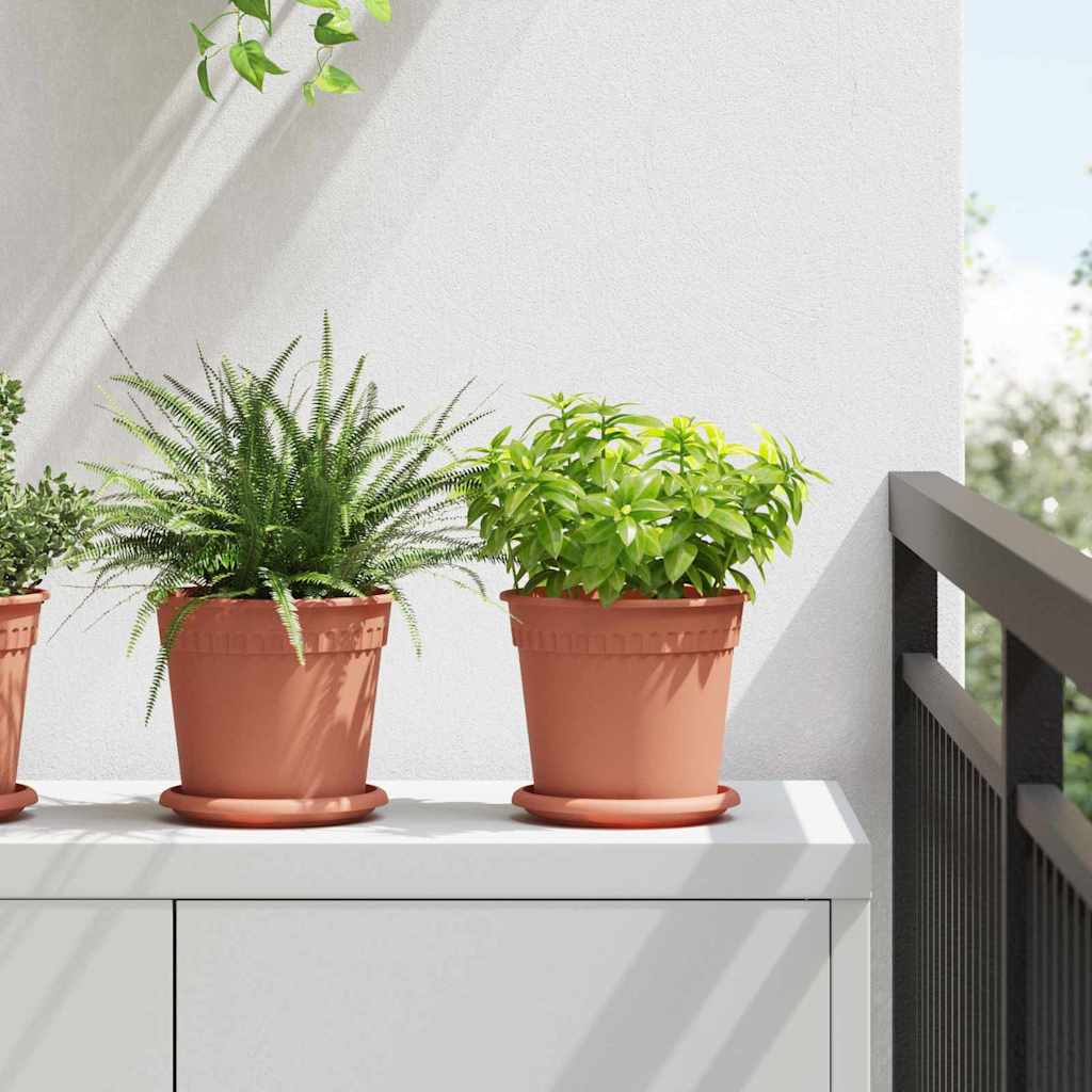 Apvalus gėlių padėklas 6 pcs Raudona plyta Ø 14 x 2 cm