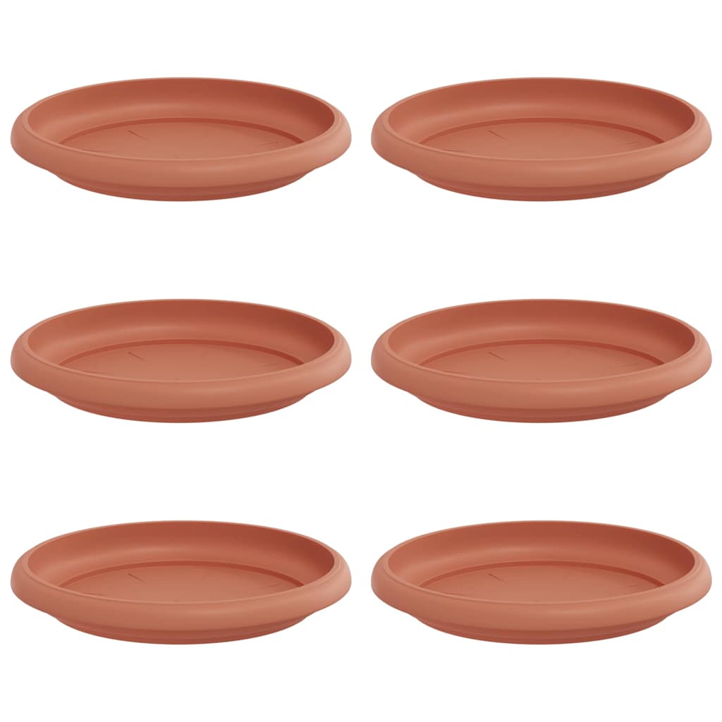 Apvalus gėlių padėklas 6 pcs Raudona plyta Ø 14 x 2 cm