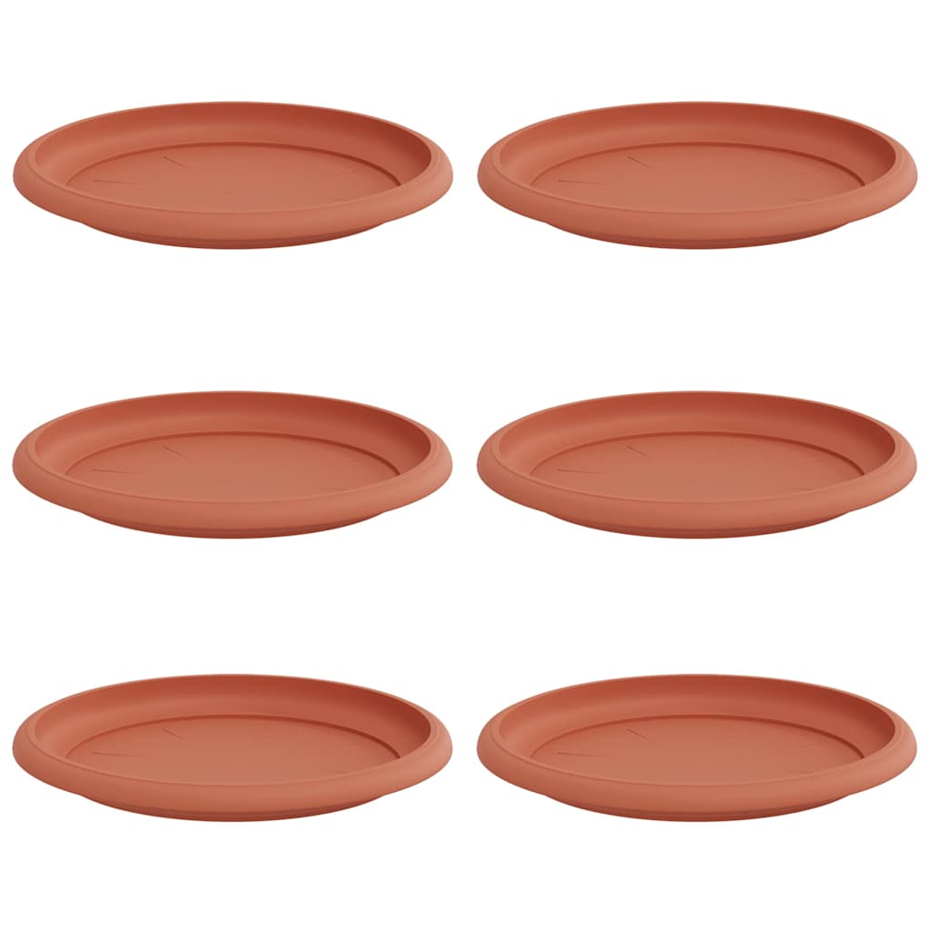 Apvalus gėlių padėklas 6 pcs Raudona plyta Ø 17,5 x 2 cm