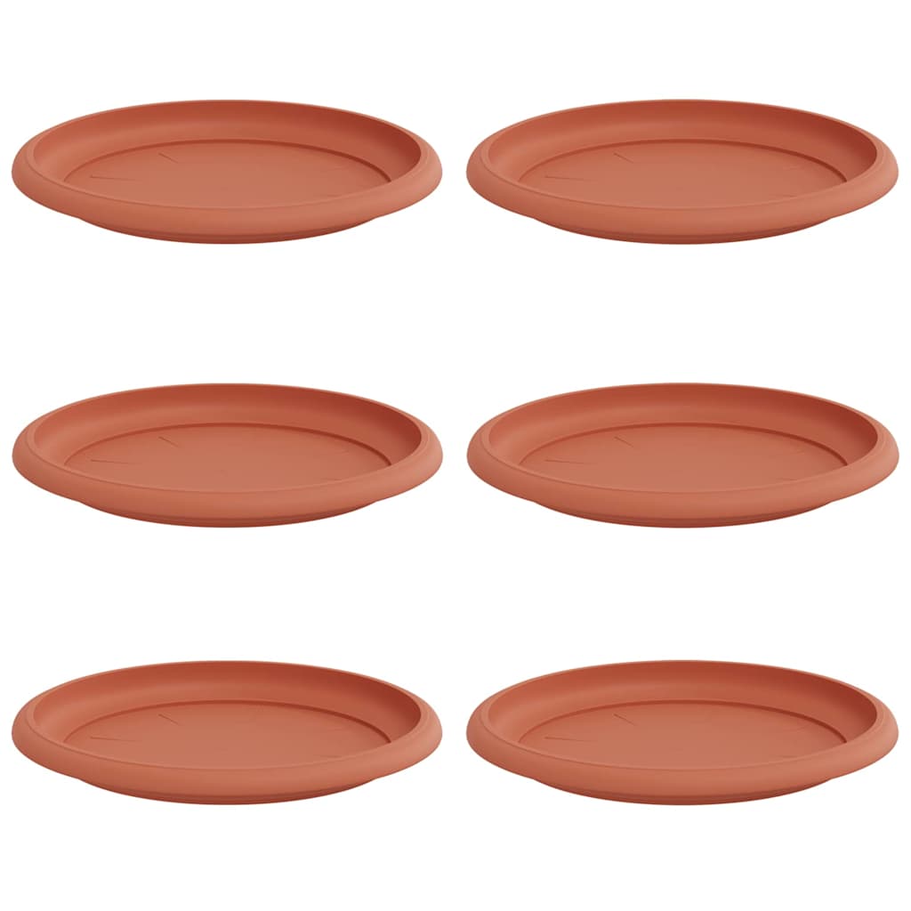 Apvalus gėlių padėklas 6 pcs Raudona plyta Ø 19 x 2 cm
