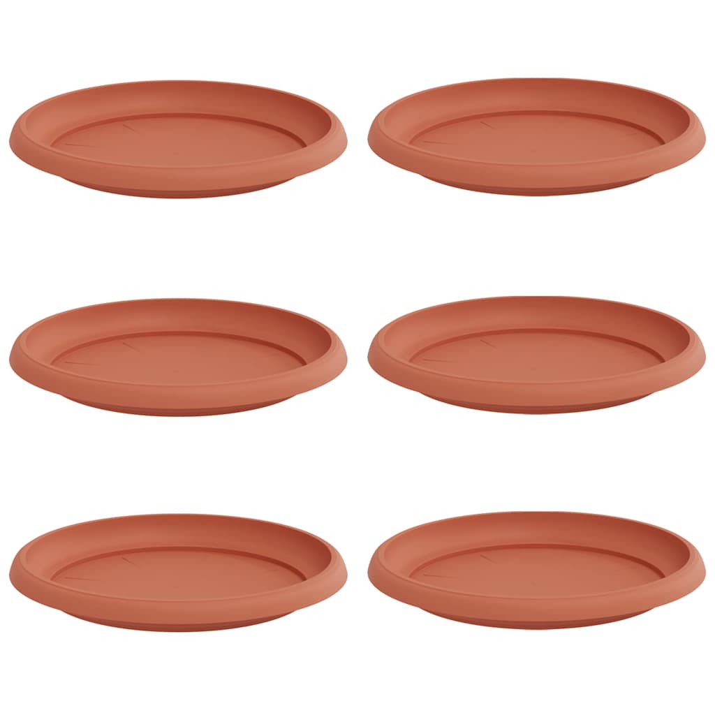Apvalus gėlių padėklas 6 pcs Raudona plyta Ø 21,5 x 2,5 cm