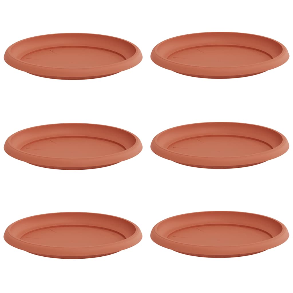 Apvalus gėlių padėklas 6 pcs Raudona plyta Ø 23,5 x 2,5 cm