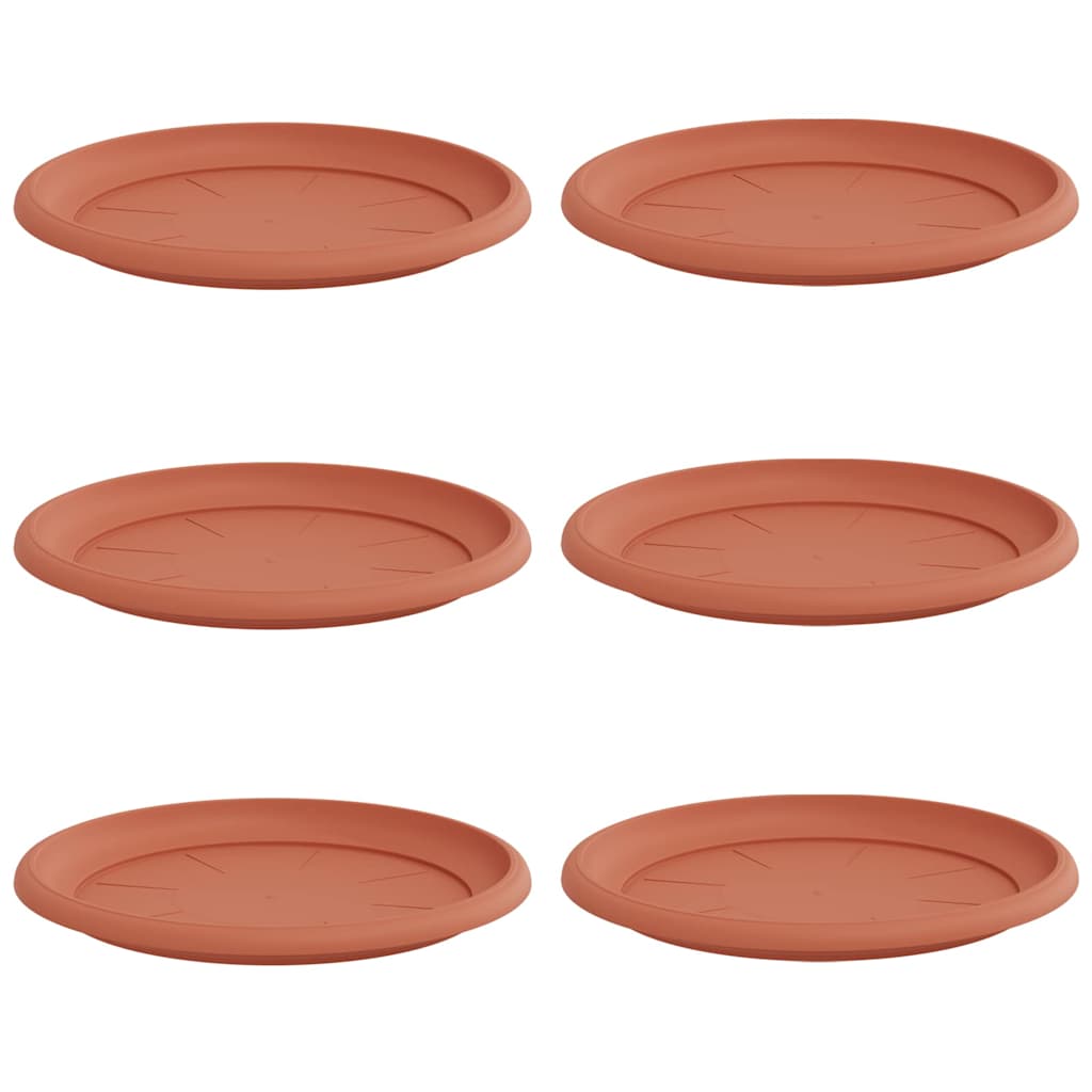 Apvalus gėlių padėklas 6 pcs Raudona plyta Ø 27 x 2,5 cm