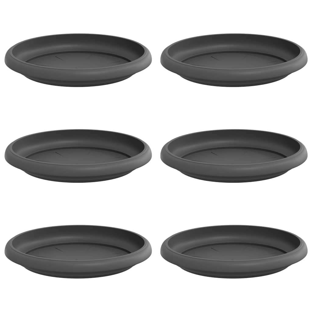 Apvalus gėlių padėklas 6 pcs Juoda Ø 15,5 x 2 cm Plastmasė