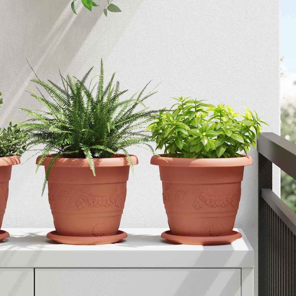 Apvalus gėlių padėklas 24 pcs Raudona plyta Ø 14 x 2 cm