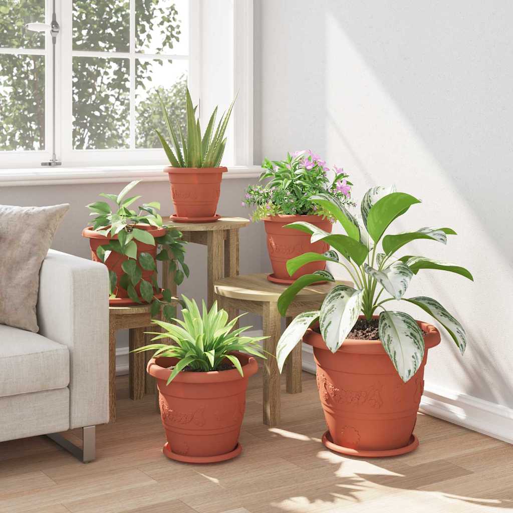 Apvalus gėlių padėklas 24 pcs Raudona plyta Ø 21,5 x 2,5 cm