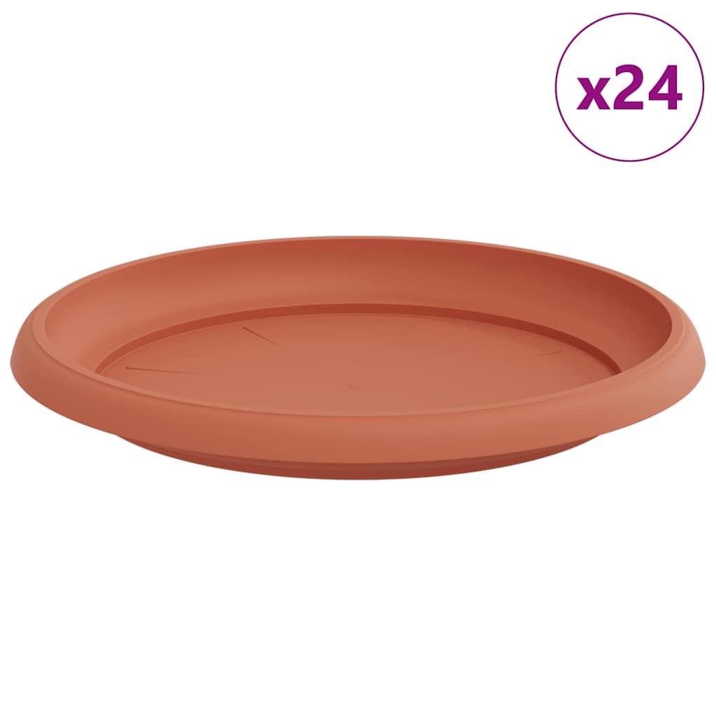 Apvalus gėlių padėklas 24 pcs Raudona plyta Ø 21,5 x 2,5 cm