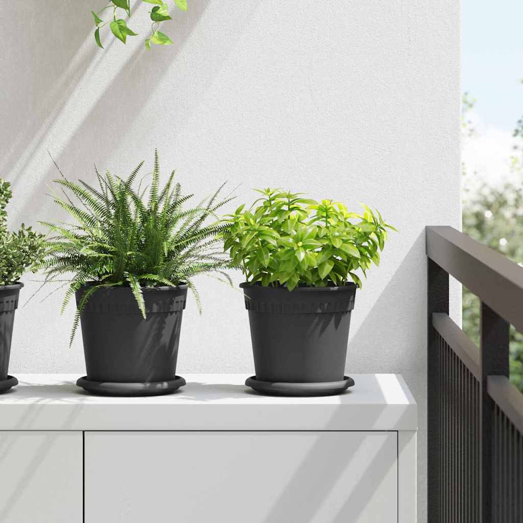 Apvalus gėlių padėklas 24 pcs Juoda Ø 15,5 x 2 cm Plastmasė