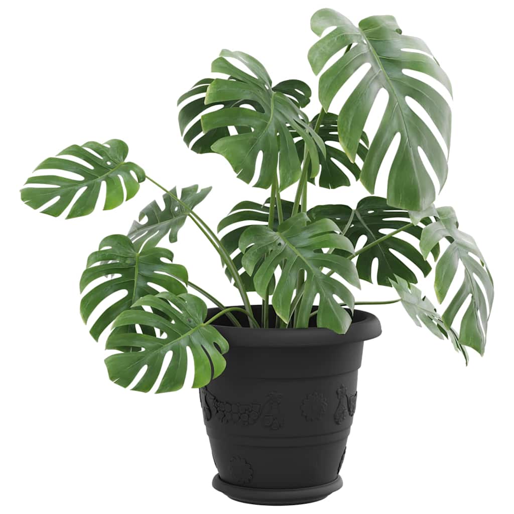 Apvalus gėlių padėklas 24 pcs Juoda Ø 17,5 x 2 cm Plastmasė