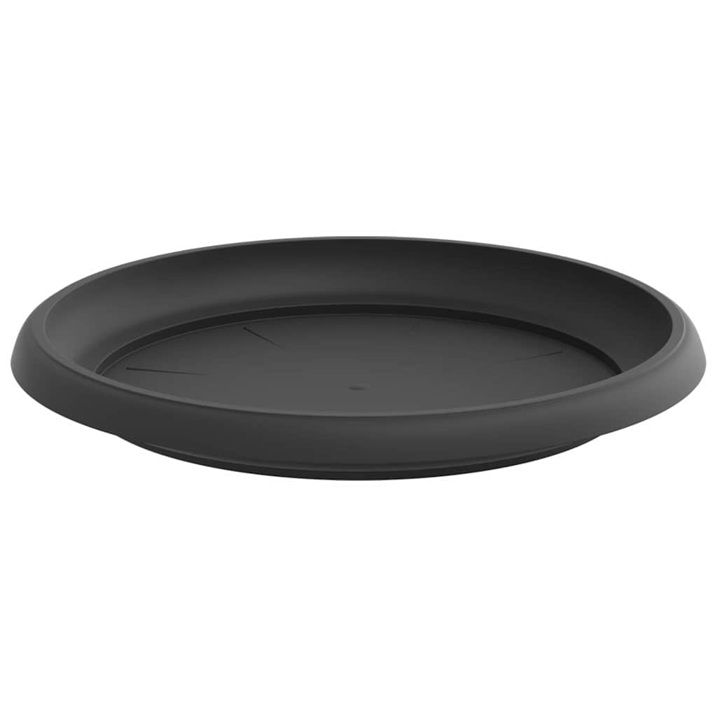 Apvalus gėlių padėklas 24 pcs Juoda Ø 21,5 x 2,5 cm Plastmasė
