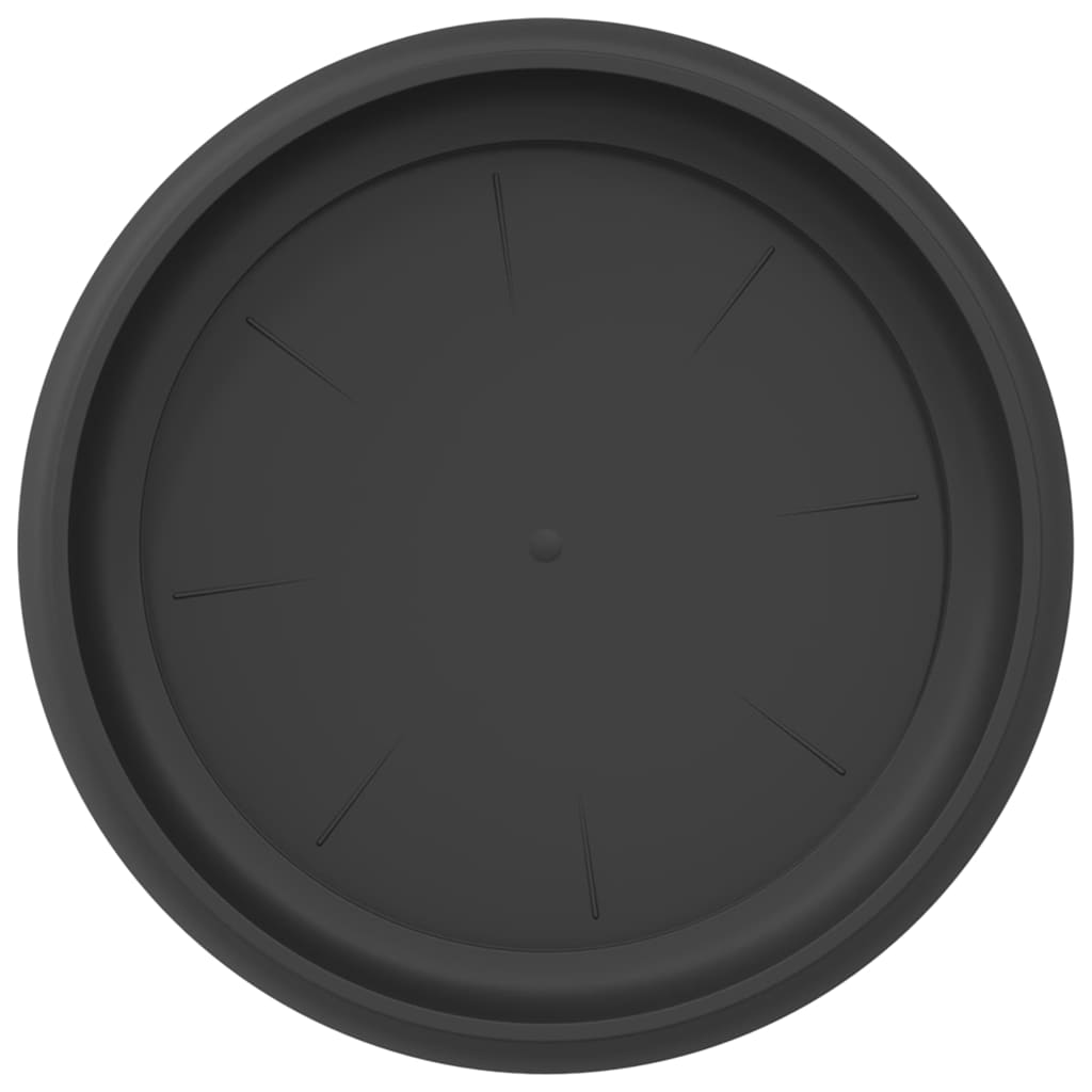 Apvalus gėlių padėklas 24 pcs Juoda Ø 21,5 x 2,5 cm Plastmasė