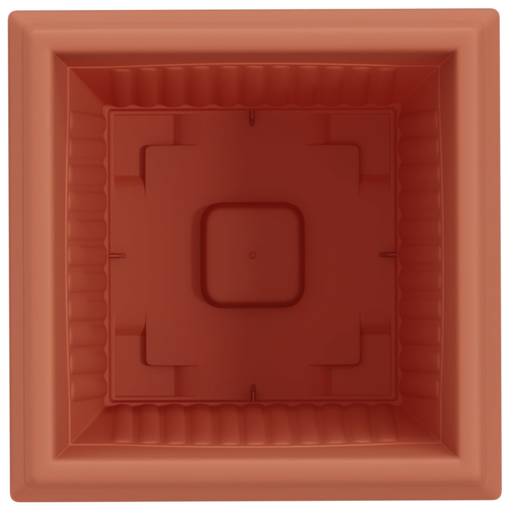Kvadratinis gėlių vazonas 6 pcs Raudona plyta 33 x 33 x 26 cm