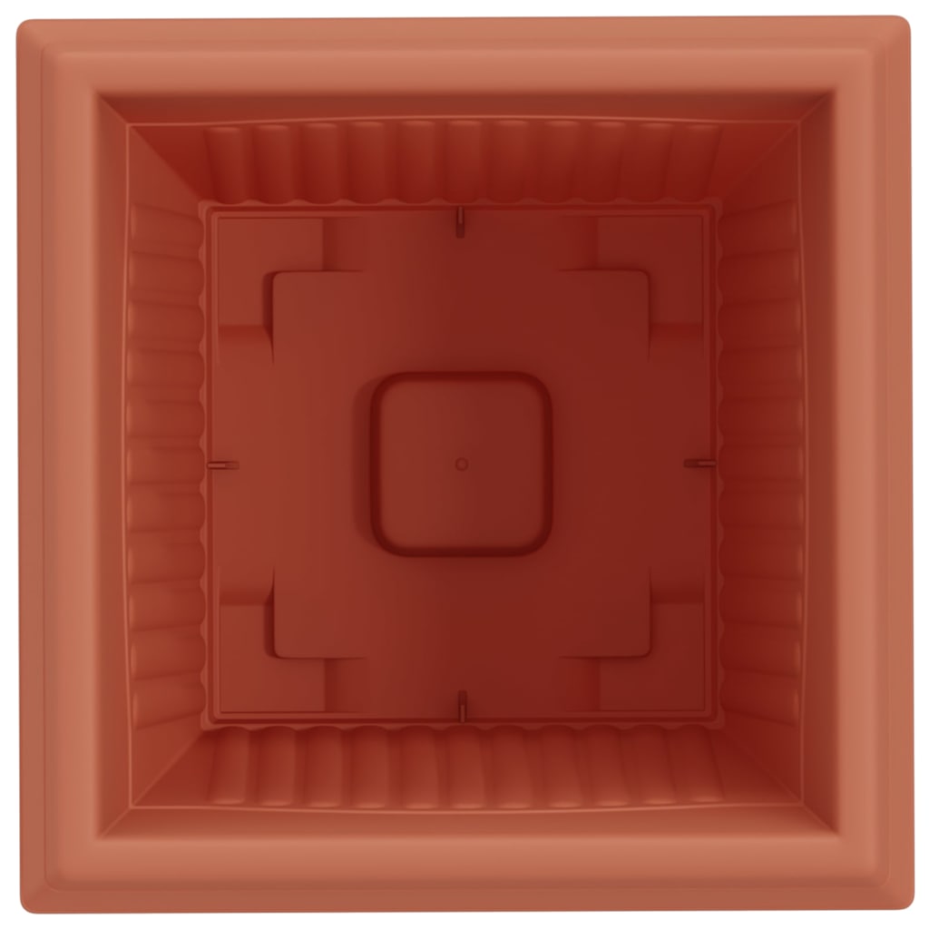 Kvadratinis gėlių vazonas 6 pcs Raudona plyta 38 x 38 x 30 cm