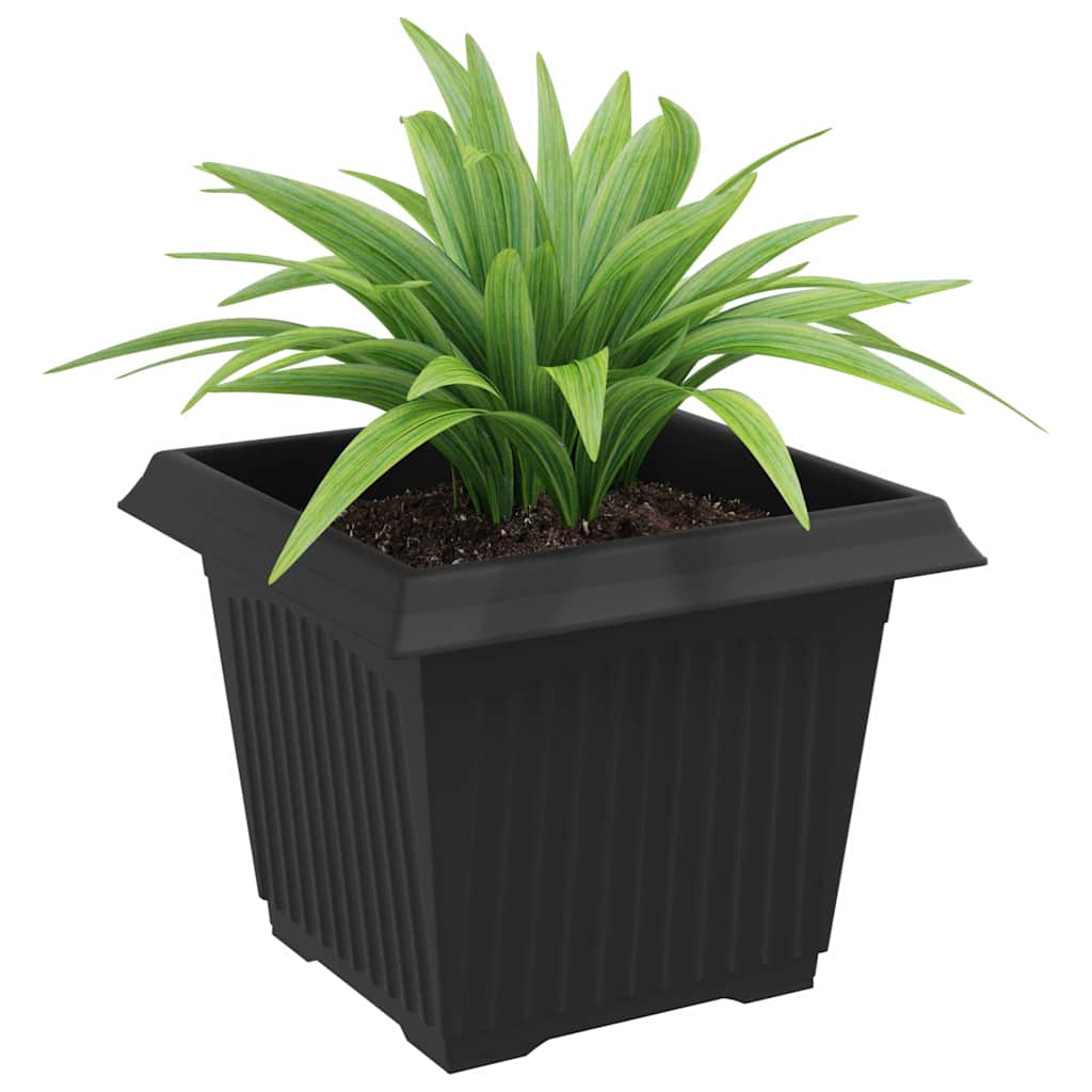 Kvadratinis gėlių vazonas 6 pcs Juoda 23 x 23 x 17,5 cm