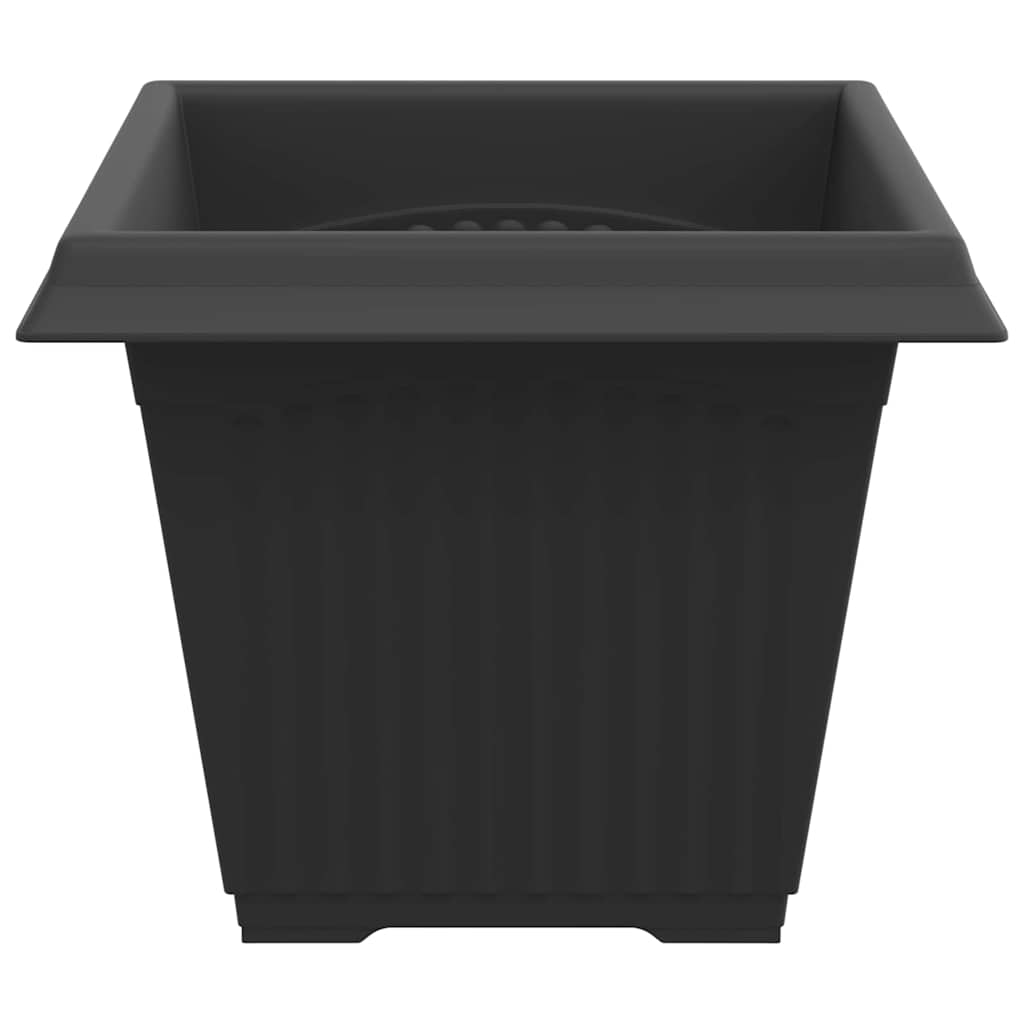 Kvadratinis gėlių vazonas 6 pcs Juoda 38 x 38 x 30 cm Plastmasė