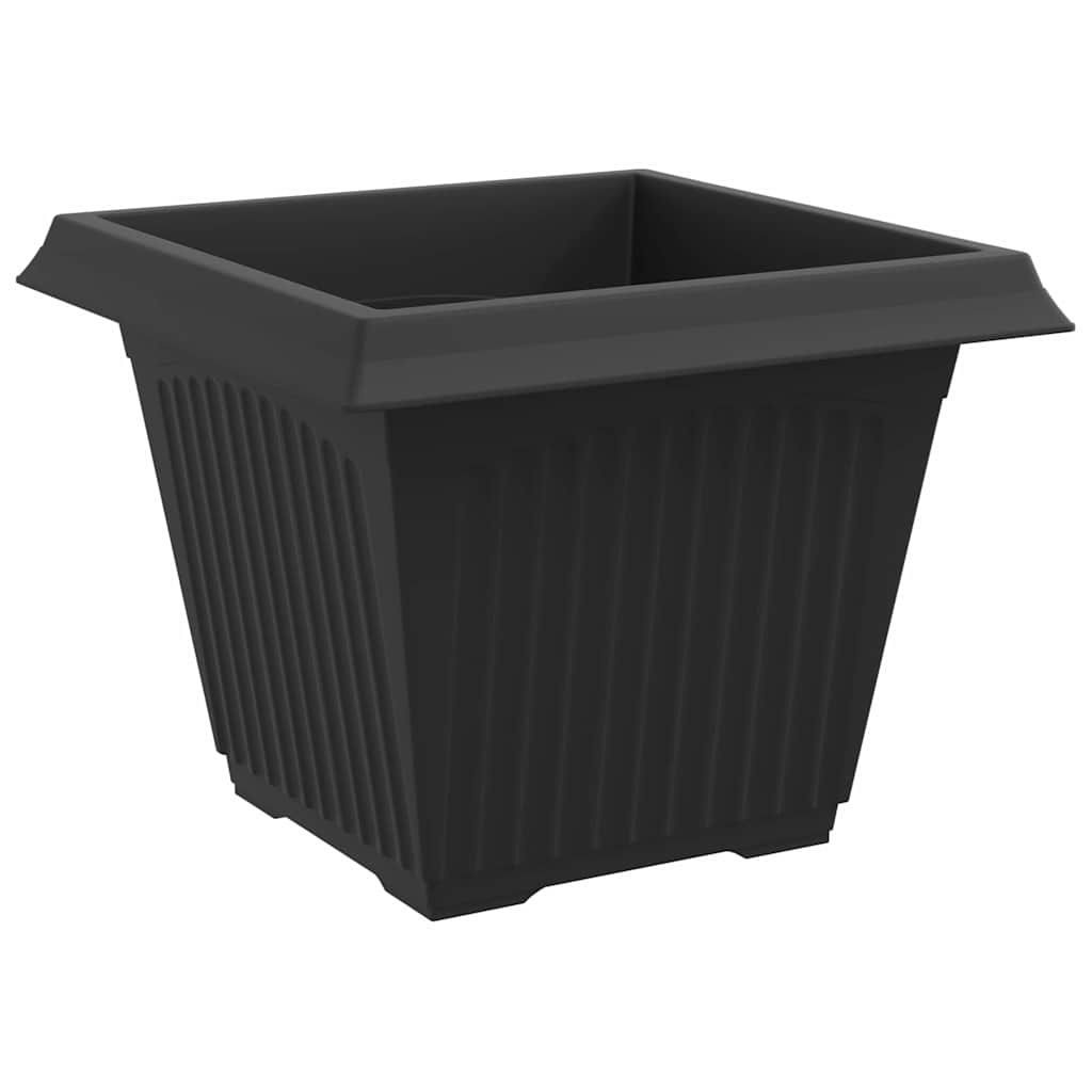 Kvadratinis gėlių vazonas 6 pcs Juoda 43 x 43 x 33,5 cm