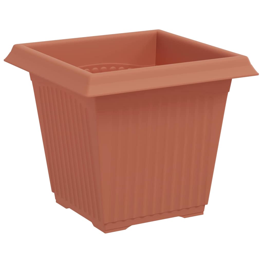 Kvadratinis gėlių vazonas 24 pcs Raudona plyta 16 x 16 x 14 cm