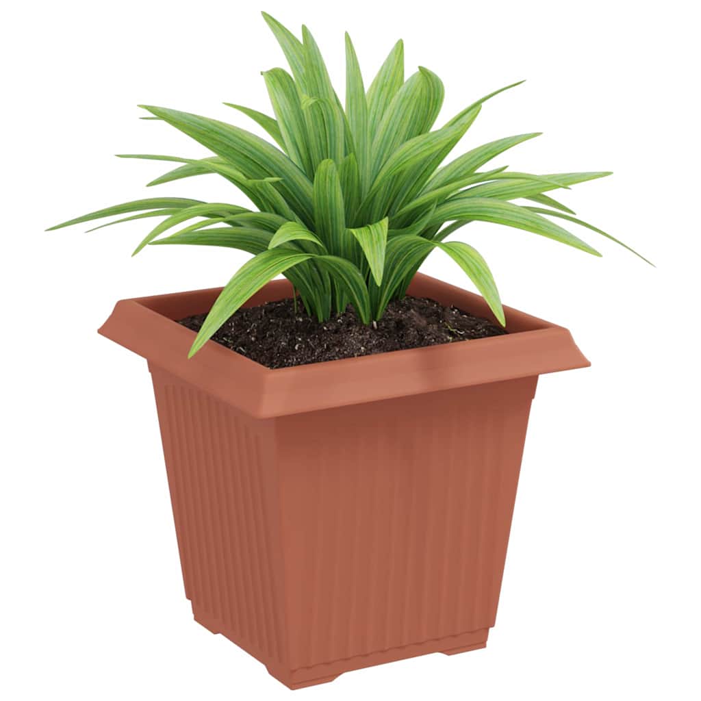 Kvadratinis gėlių vazonas 24 pcs Raudona plyta 16 x 16 x 14 cm