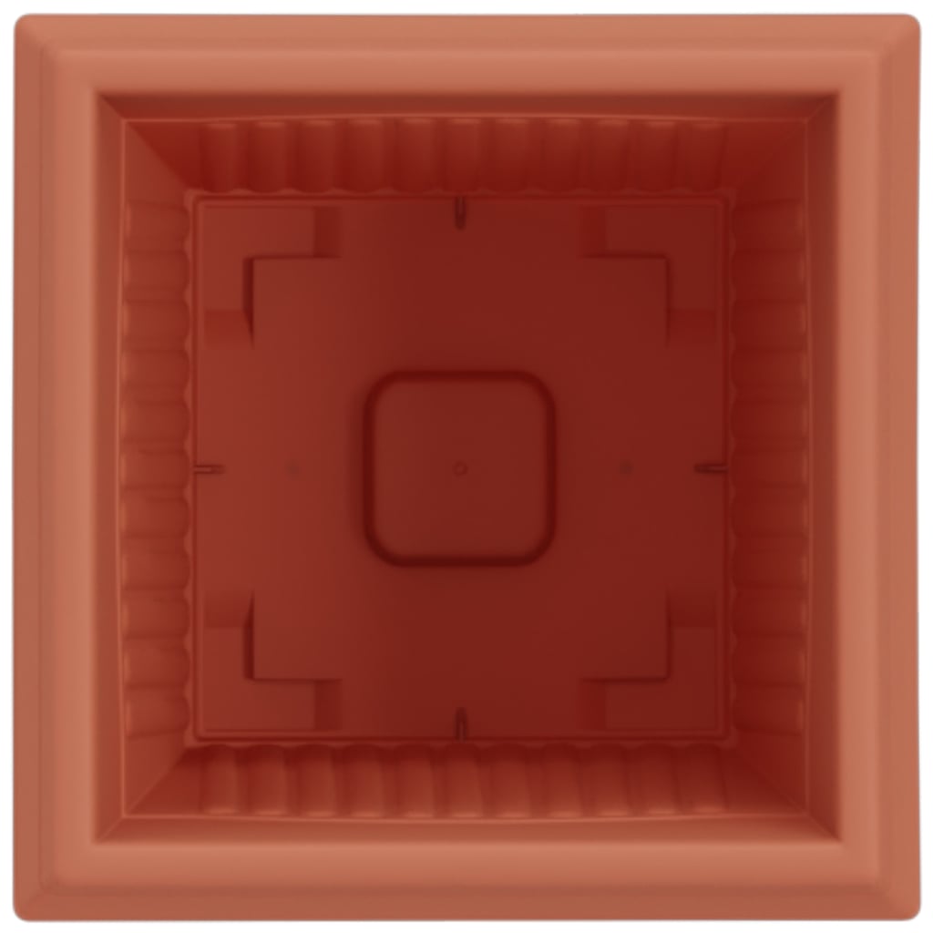 Kvadratinis gėlių vazonas 24 pcs Raudona plyta 16 x 16 x 14 cm