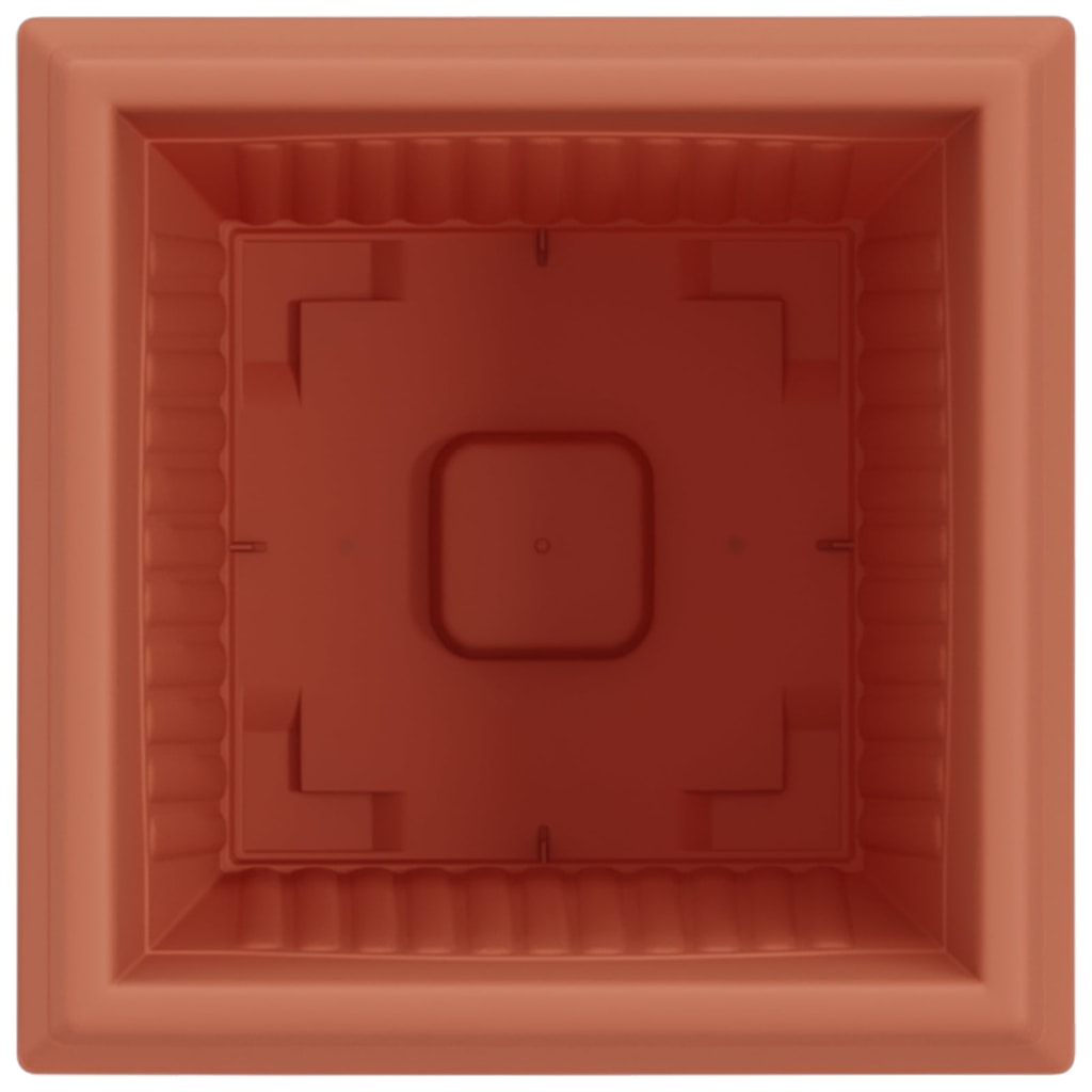 Kvadratinis gėlių vazonas 24 pcs Raudona plyta 20 x 20 x 16 cm