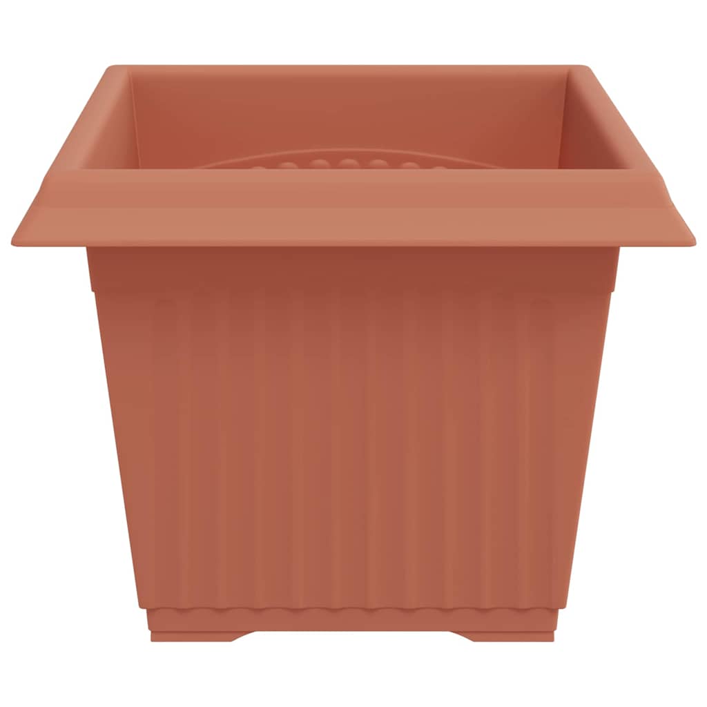 Kvadratinis gėlių vazonas 24 pcs Raudona plyta Plastmasė