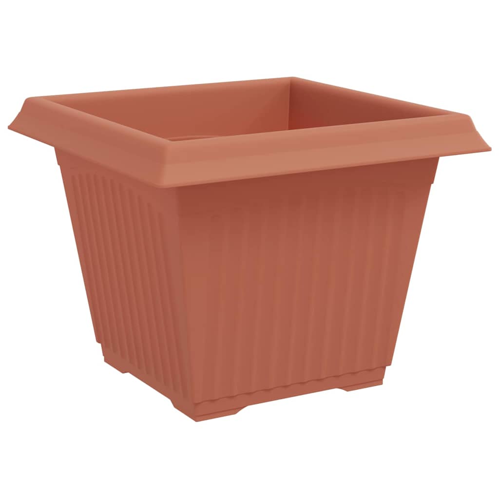 Kvadratinis gėlių vazonas 24 pcs Raudona plyta Plastmasė