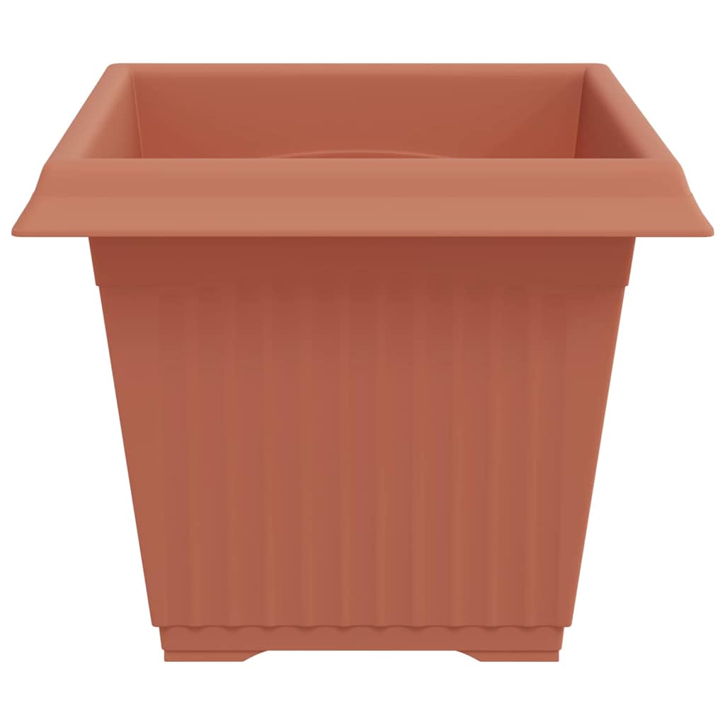 Kvadratinis gėlių vazonas 24 pcs Raudona plyta Plastmasė