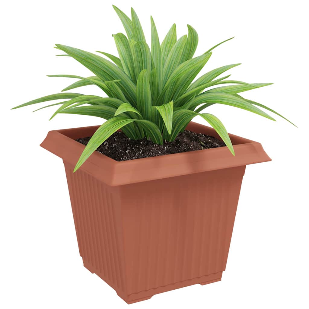 Kvadratinis gėlių vazonas 24 pcs Raudona plyta 33 x 33 x 26 cm