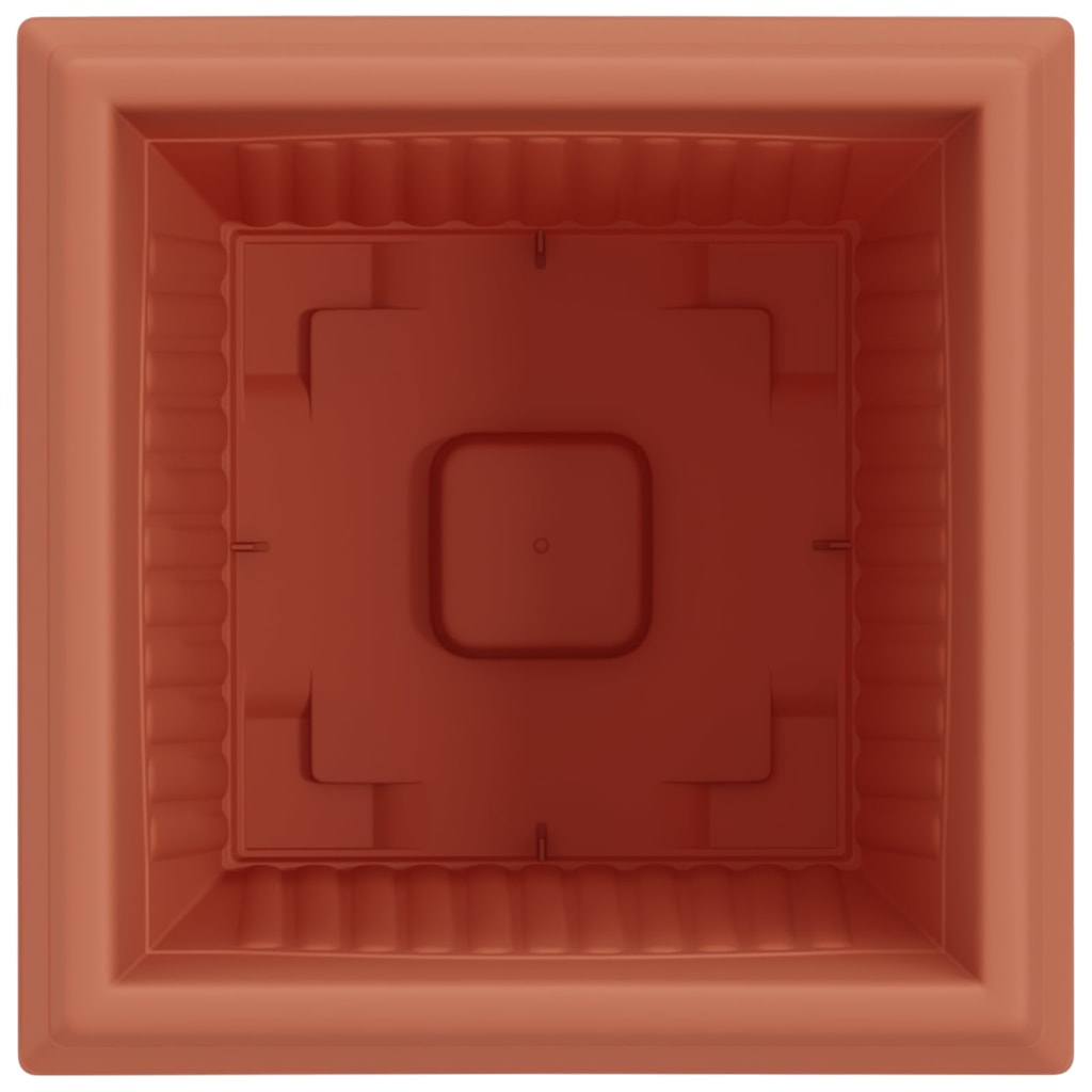 Kvadratinis gėlių vazonas 24 pcs Raudona plyta 33 x 33 x 26 cm