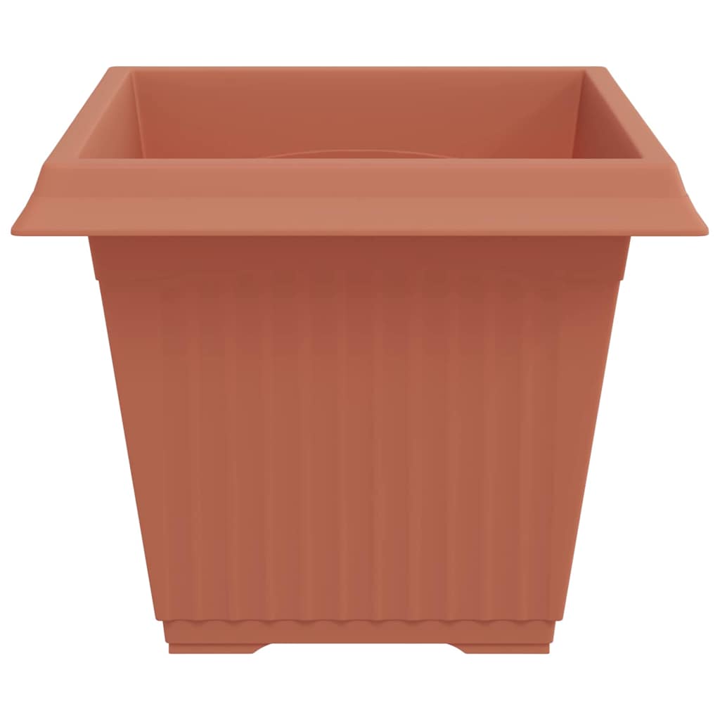 Kvadratinis gėlių vazonas 24 pcs Raudona plyta Plastmasė