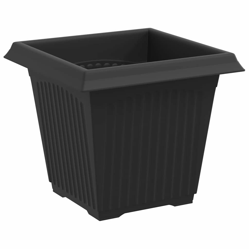 Kvadratinis gėlių vazonas 24 pcs Juoda 16 x 16 x 14 cm