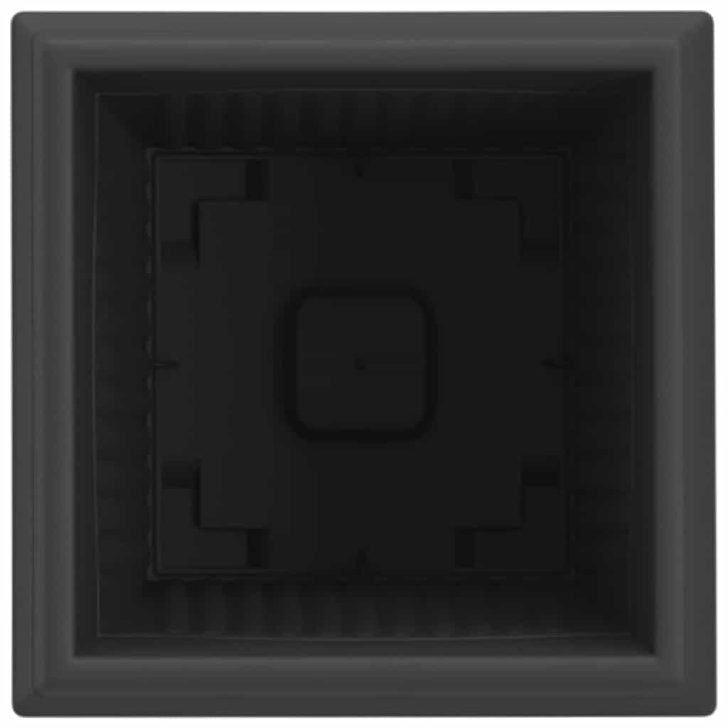 Kvadratinis gėlių vazonas 24 pcs Juoda 16 x 16 x 14 cm