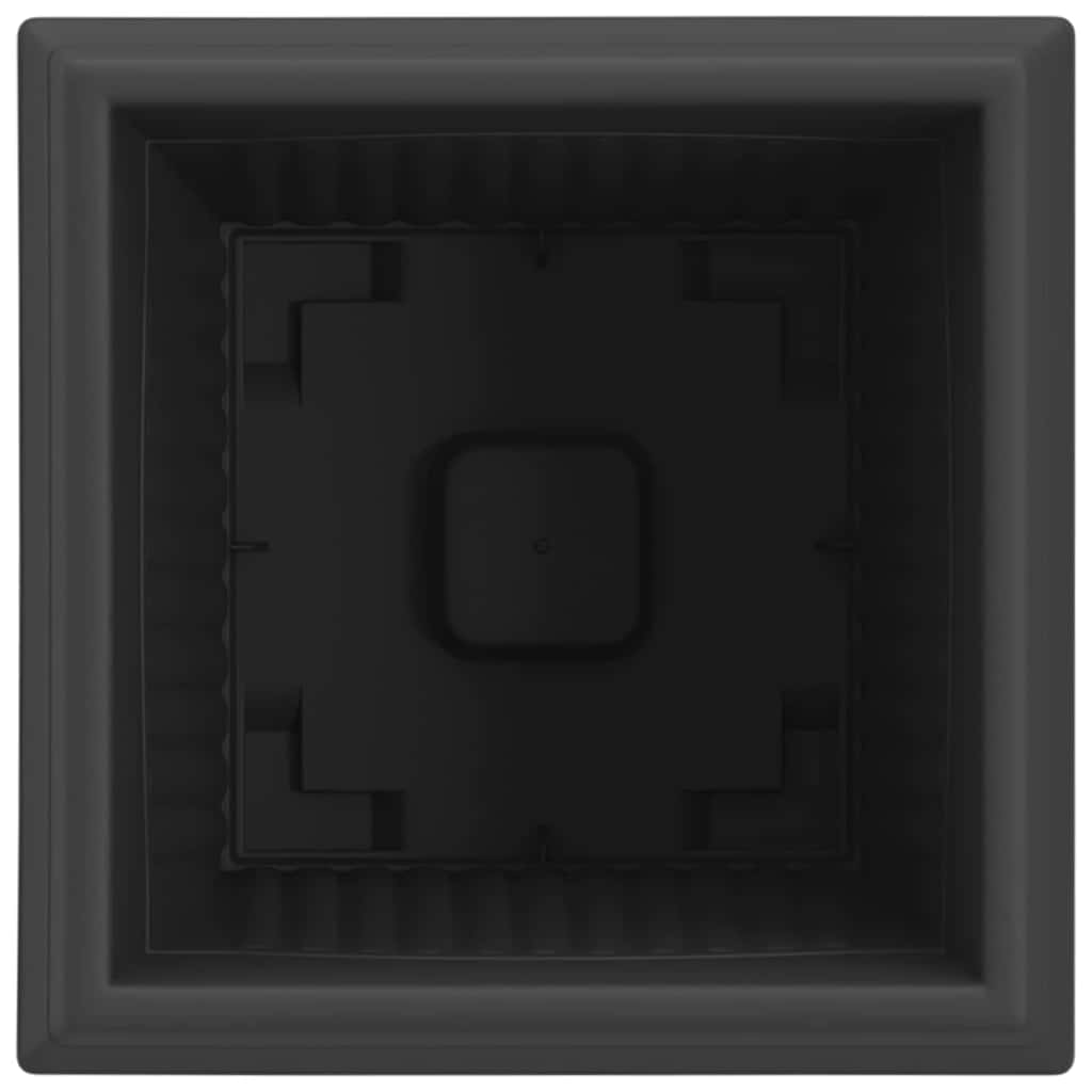 Kvadratinis gėlių vazonas 24 pcs Juoda 28,5 x 28,5 x 22 cm