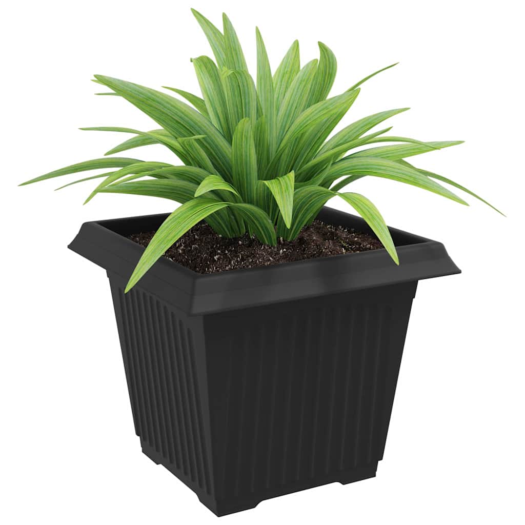 Kvadratinis gėlių vazonas 24 pcs Juoda 33 x 33 x 26 cm