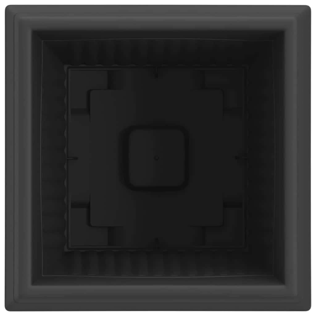 Kvadratinis gėlių vazonas 24 pcs Juoda 33 x 33 x 26 cm