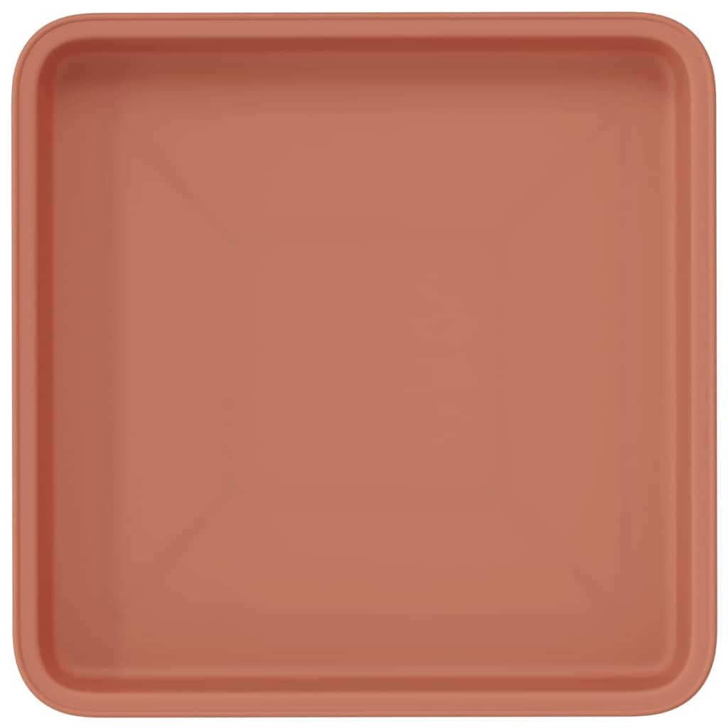 Kvadratinis gėlių padėklas 6 pcs Raudona plyta 18 x 18 x 2 cm