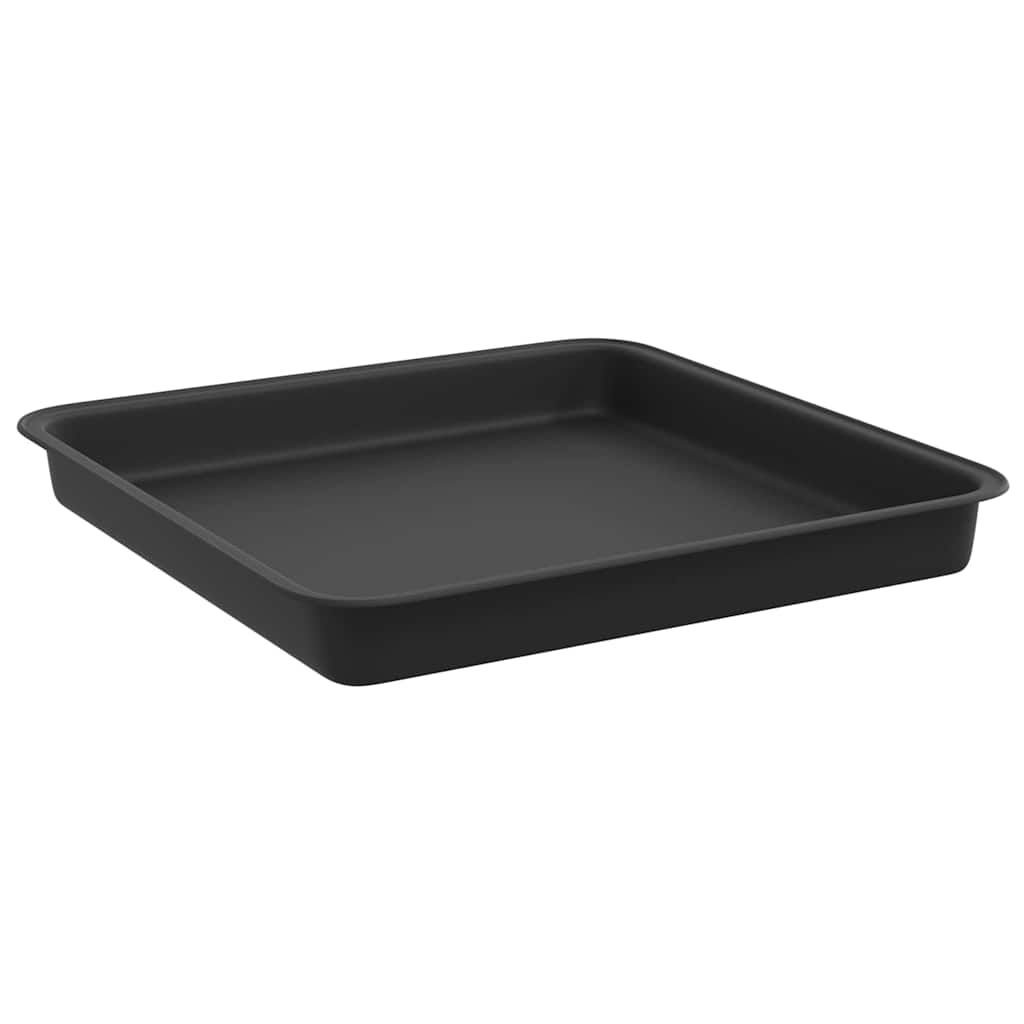 Kvadratinis gėlių padėklas 6 pcs Juoda 18 x 18 x 2 cm Plastmasė