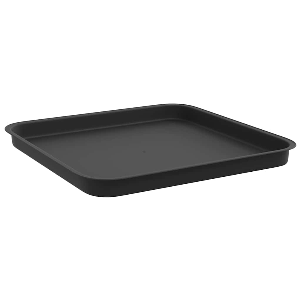 Kvadratinis gėlių padėklas 6 pcs Juoda 32 x 32 x 2,5 cm