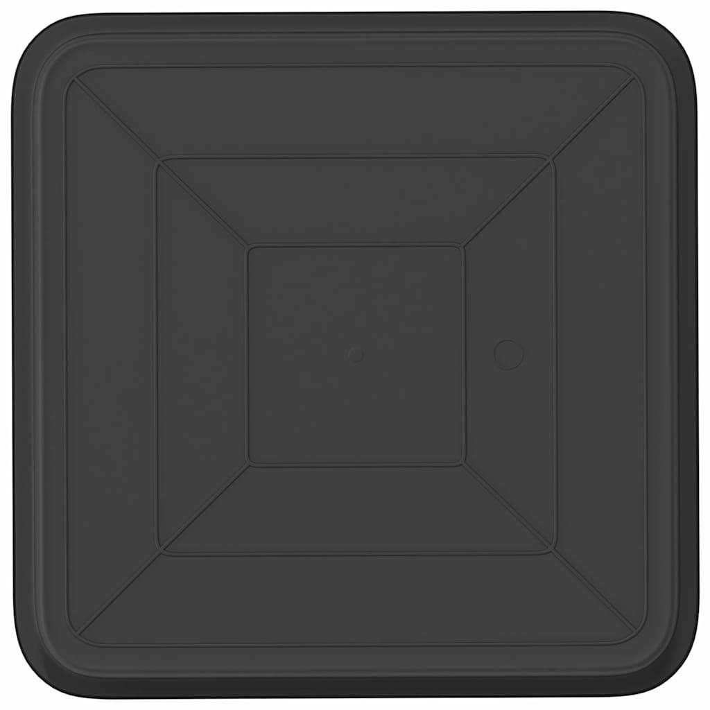 Kvadratinis gėlių padėklas 6 pcs Juoda 36 x 36 x 2.5 cm
