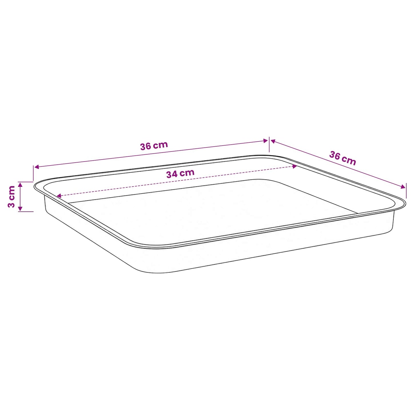 Kvadratinis gėlių padėklas 24 pcs Raudona plyta